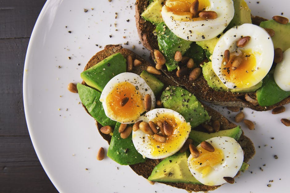 Nutritious avocado and egg breakfast